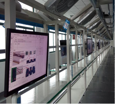 流水線電子看板在電器廠的應用案例